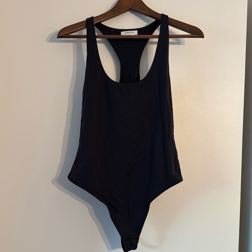 Babaton Black Racerback Bodysuit L